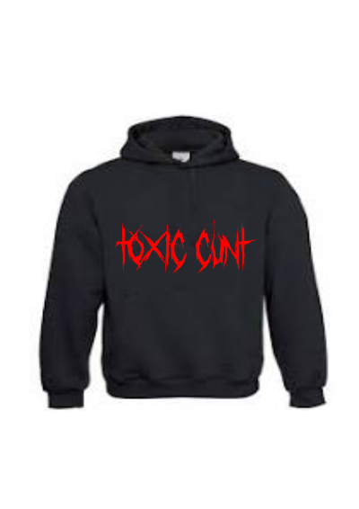 hoodie noir avec logo rouge